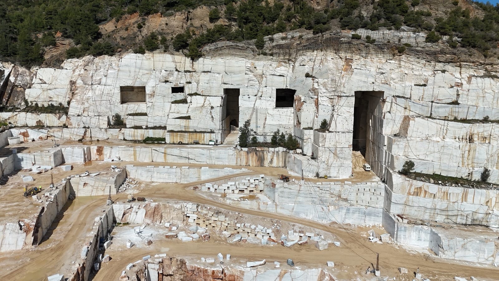 The Dionyssomarble quarry on Mount Penteli, Attica